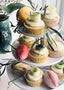 Zucchinimuffins med citronolie og topping