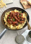 Pappardelle med kødboller i tomatsauce